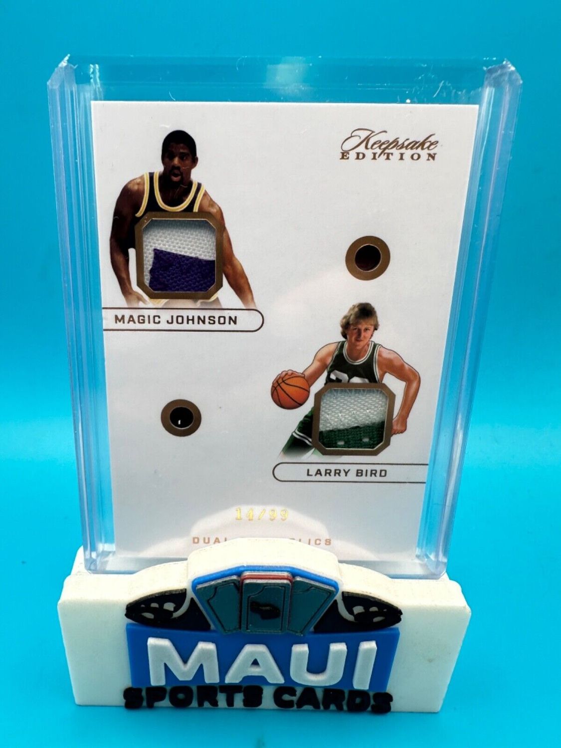 2024 Keepsake Sports Edition 14/99 Magic Johnson Larry Bird Patch Gem #362
