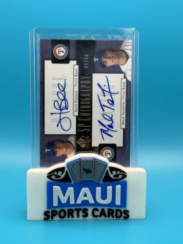 2004 UPPER DECK 1/50 HANK BLALOCK MARK TEIXEIRA DUAL AUTO #DC-BT