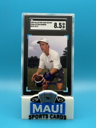 2000 COLLECTORS EDGE DESTINY 33/75 PEYTON MANNING BLUE #PM46 SGC 8.5