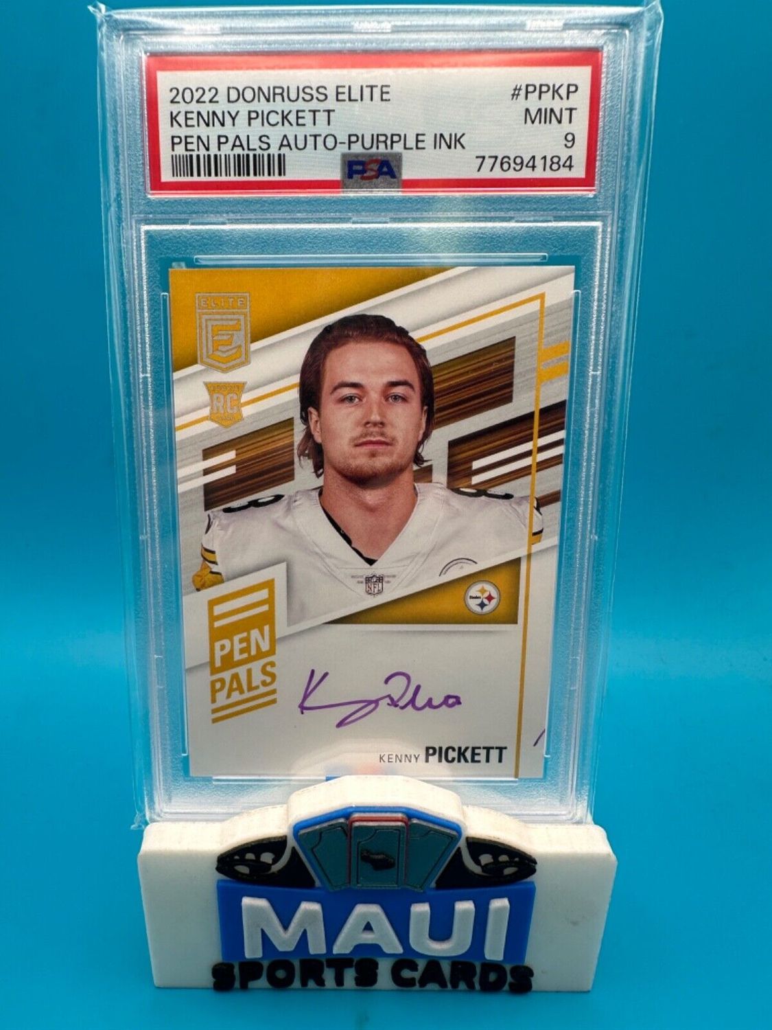 2022 DONRUSS ELITE KENNY PICKETT AUTO RC #PPKP PSA 9