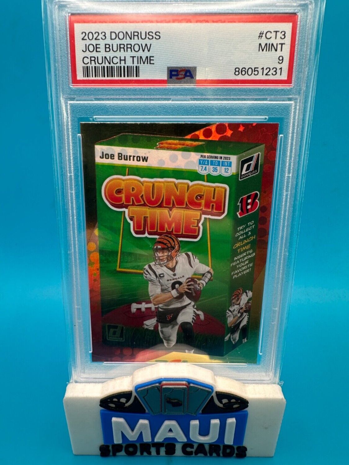 2023 DONRUSS JOE BURROW CRUNCH TIME #CT-3 PSA 9