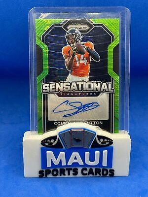 2020 PANINI PRIZM COURTLAND SUTTON AUTO #45 PULSAR GREEN PRIZM SENSATIONAL