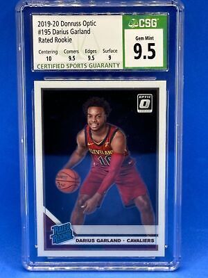 2019-20 PANINI DONRUSS OPTIC DARIUS GARLAND RATED ROOKIE #195 CSG 9.5