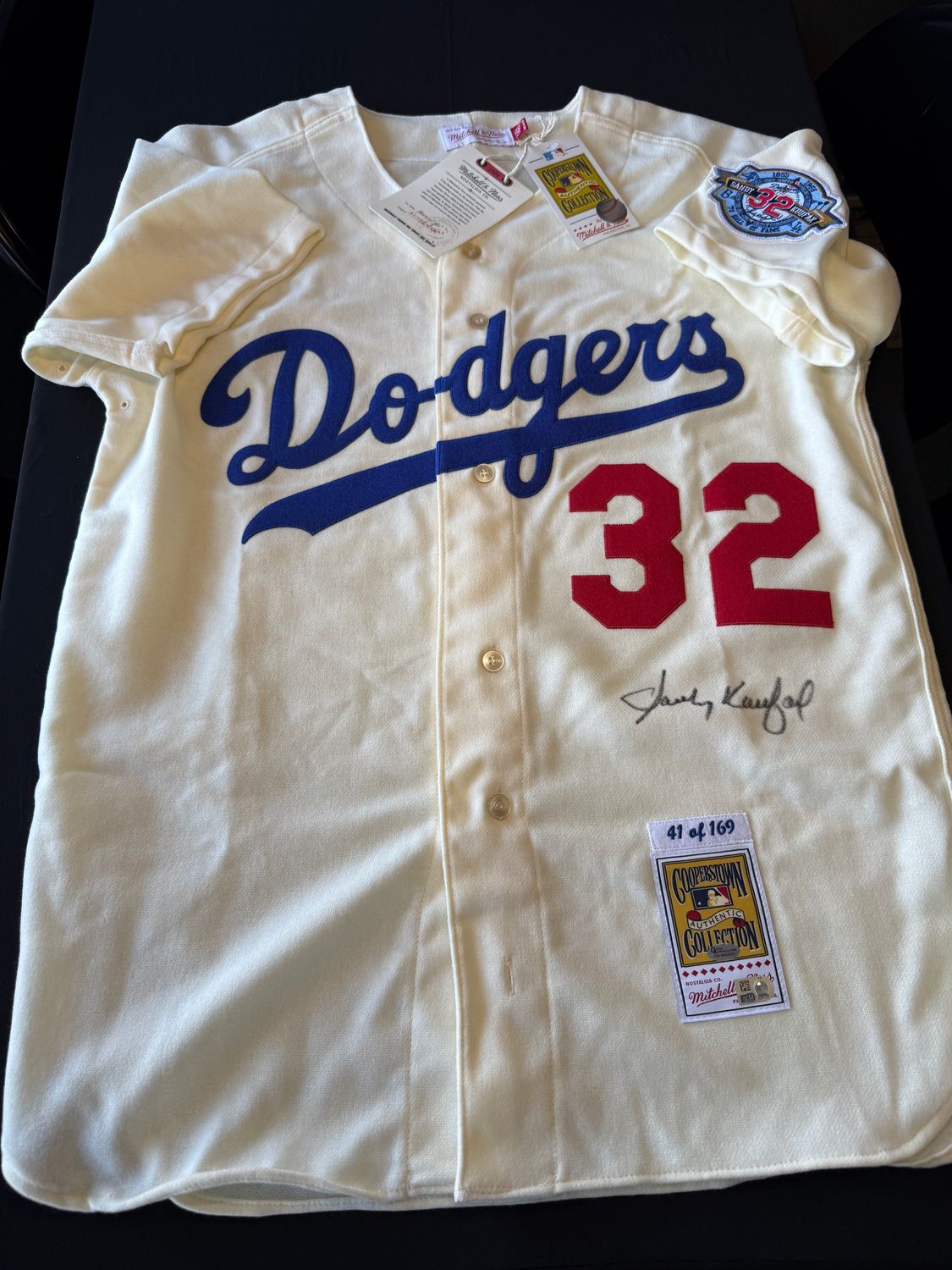 Mitchell &amp; Ness #&#39;d 41/169 Signed Sandy Koufax Jersey Authenticated