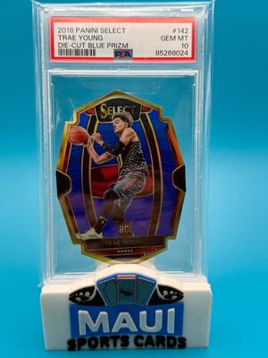 2018 Select Die Cut Blue Prizm 199/249 Trae Young #142 PSA 10