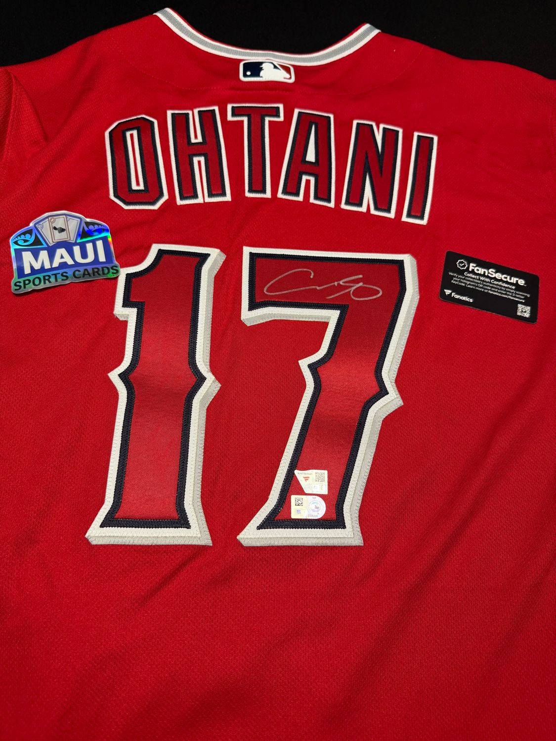 Fanatics Authentic Red Angels Nike Authentic Jersey Autographed by Shohei Ohtani