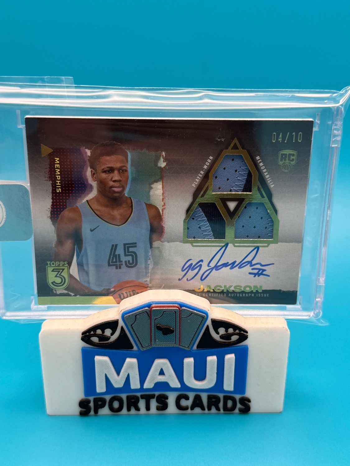 2023-24 Topps Three Rookie 3 Patch Horizontal 05/10 GG Jackson #116 Auto