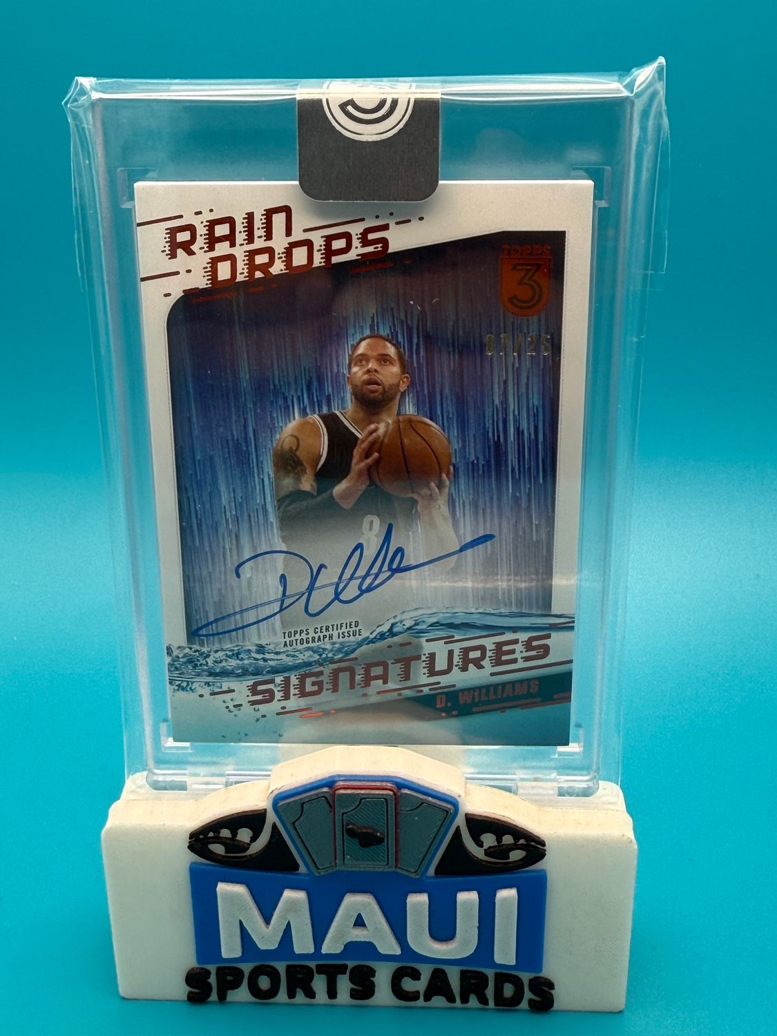 2023-24 Topps Three Rain Drops 07/25 Deron Williams #RS-DW Auto