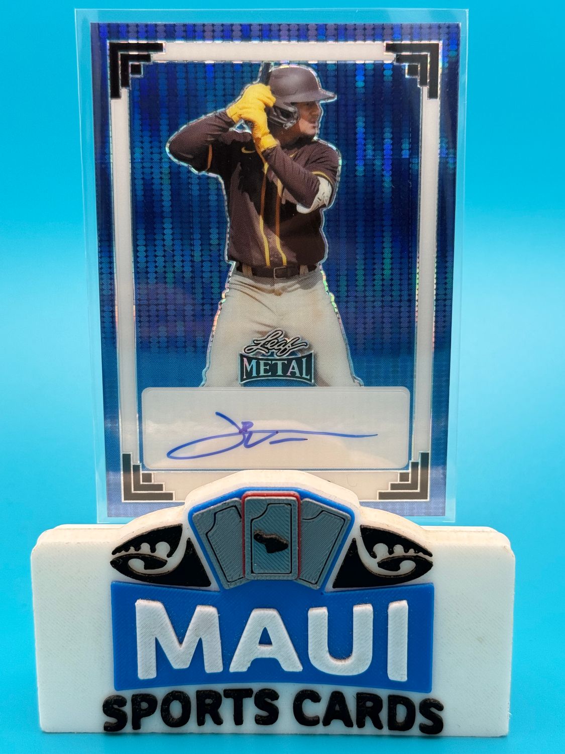 2024 Leaf Metal Blue 4/5 Leodalis De Vries #91A-LDV Auto