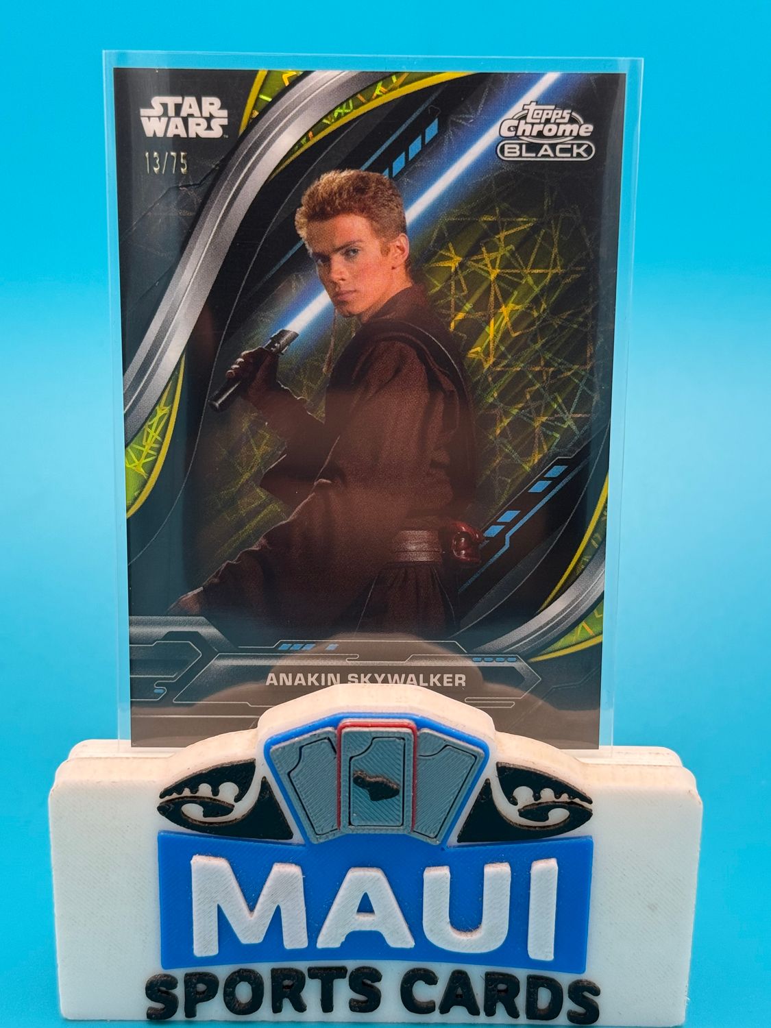 2024 Topps Chrome Black Star Wars Yellow 13/75 Anakin Skywalker #29