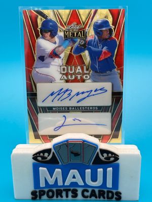 2024 Leaf Meta Dual Auto Gold Super 1/1 Moises Ballesteros &amp; Jefferson Rojas #DA-20 Auto
