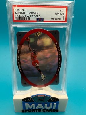 1996 SPx Holoview Heroes Die Cut Michael Jordan #H1 PSA 8