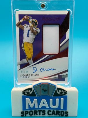 2021 Immaculate Collection Collegiate 45/49 Ja&#39;marr Chase #54 Patch/Auto