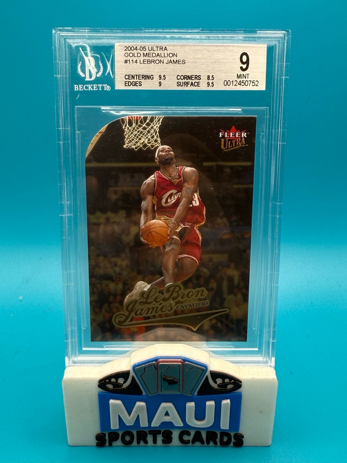 2004-05 Fleer Ultra Gold Medallion LeBron James #114 BGS 9