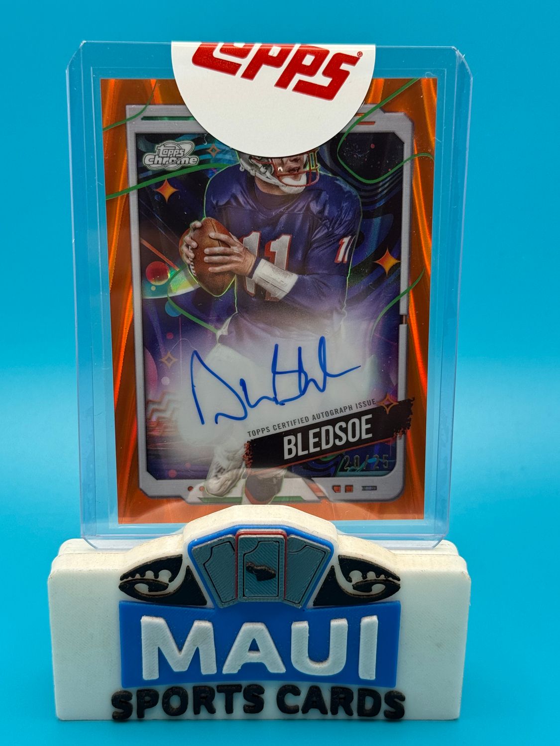 2024 Topps Cosmic Chrome Orange Wave Refractor 20/25 Drew Bledsoe #CCA-DB Auto