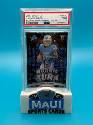 2023 Spectra Rookie Aura- Interstellar #RA-JG 20/50 Jahmyr Gibbs PSA 9