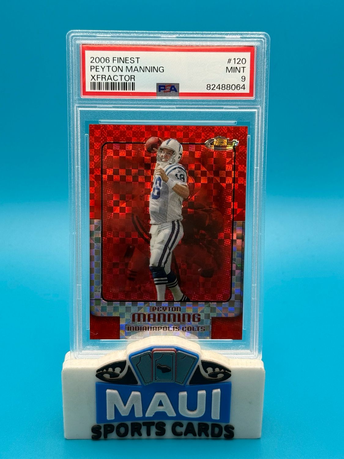 2006 Finest XFractor #120 69/250 Peyton Manning PSA 9