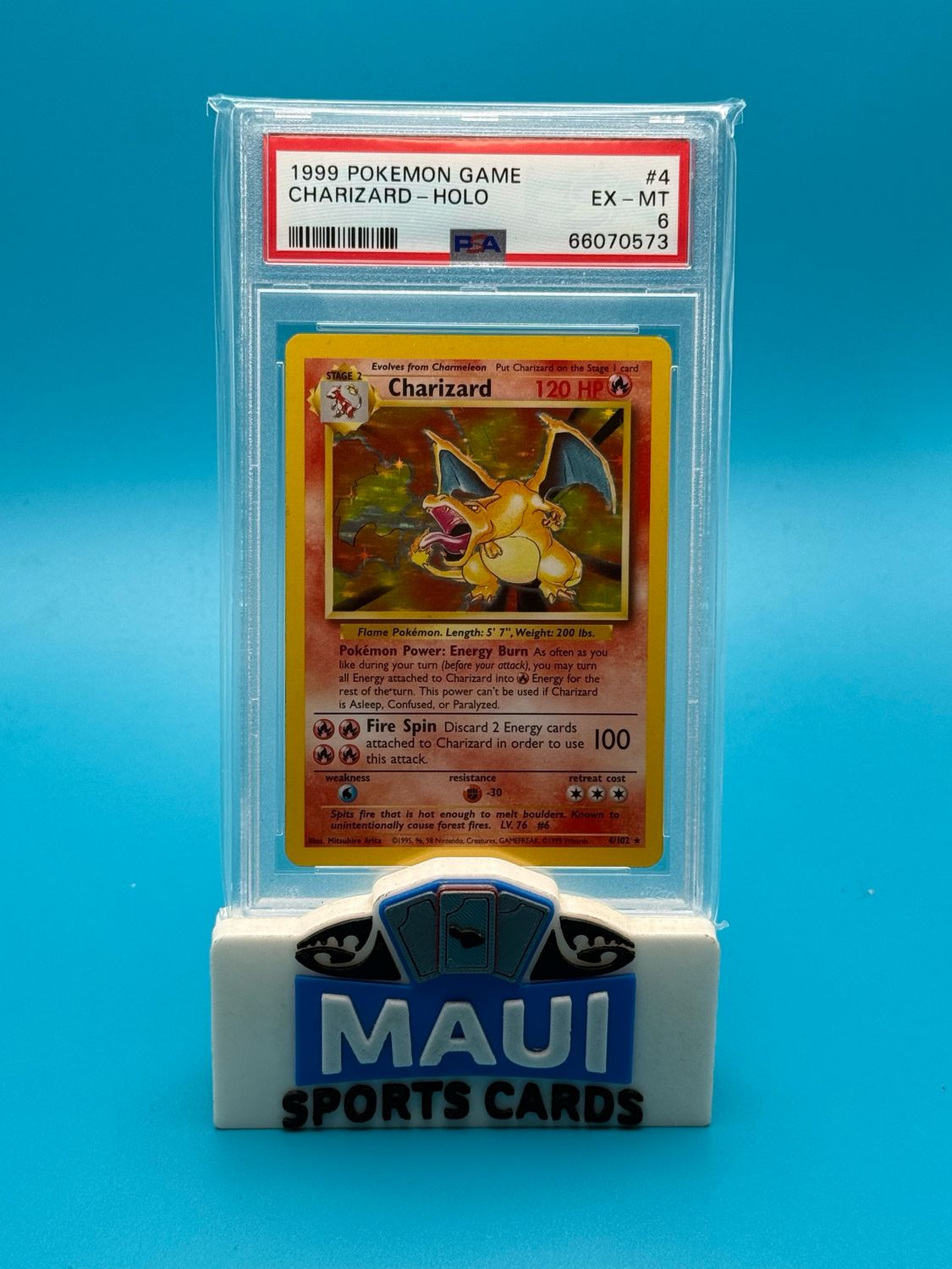 1999 Pokemon #4 Holographic Charizard PSA 6