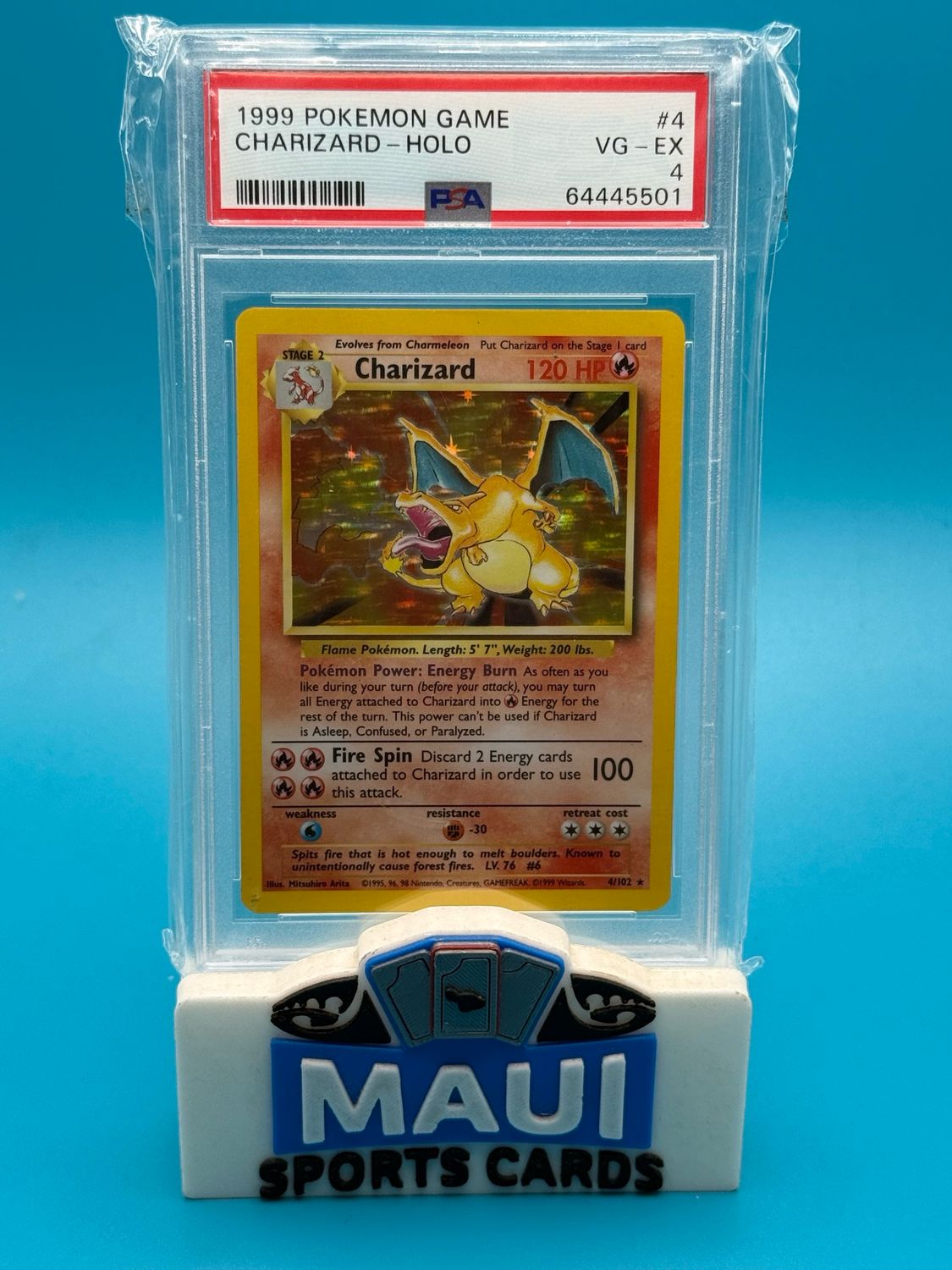 1999 Pokemon #4 Holographic Charizard PSA 4