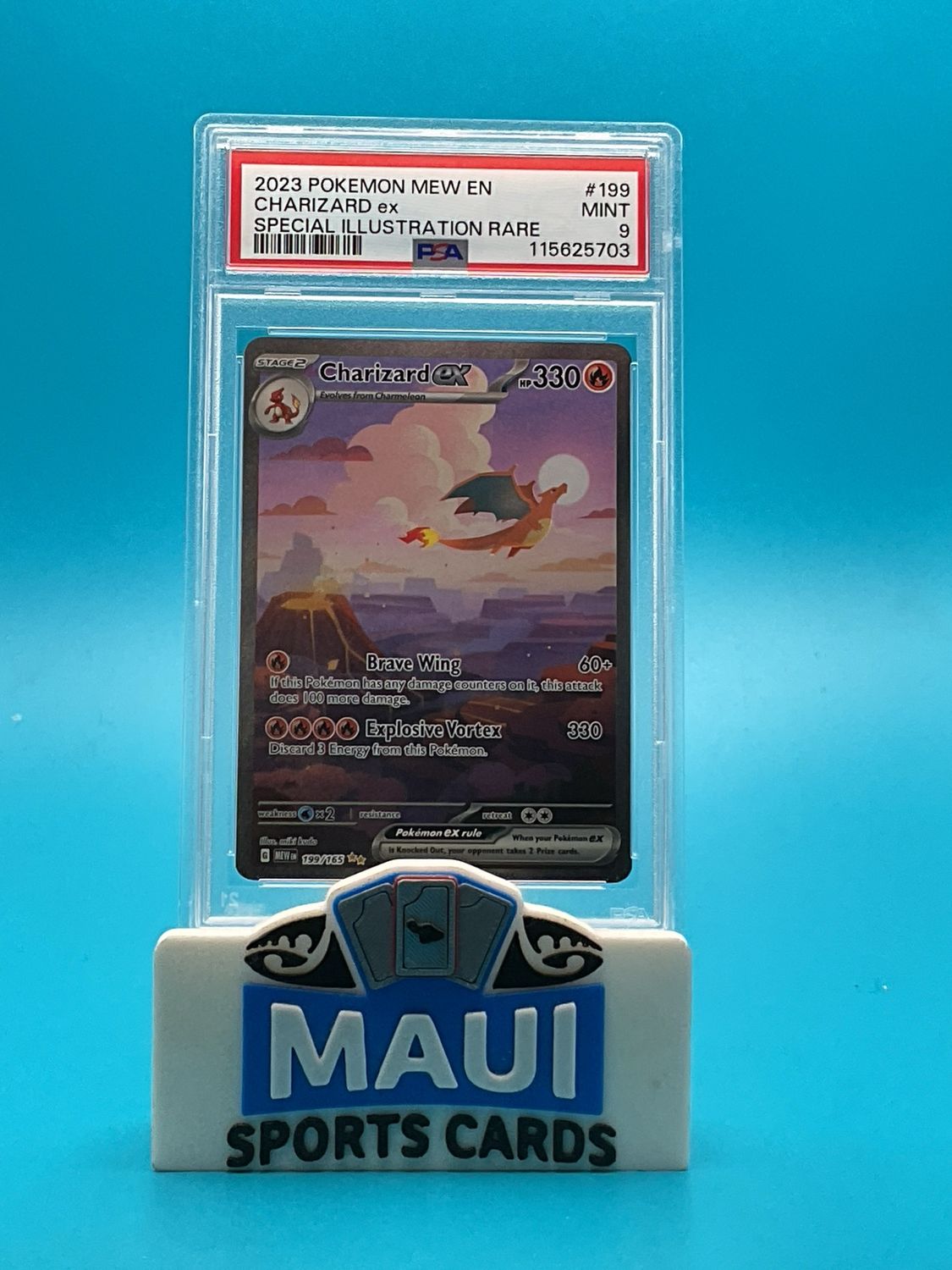 2023 Pokemon Mew EN Special Illustration Rare #199 Charizard ex PSA 9