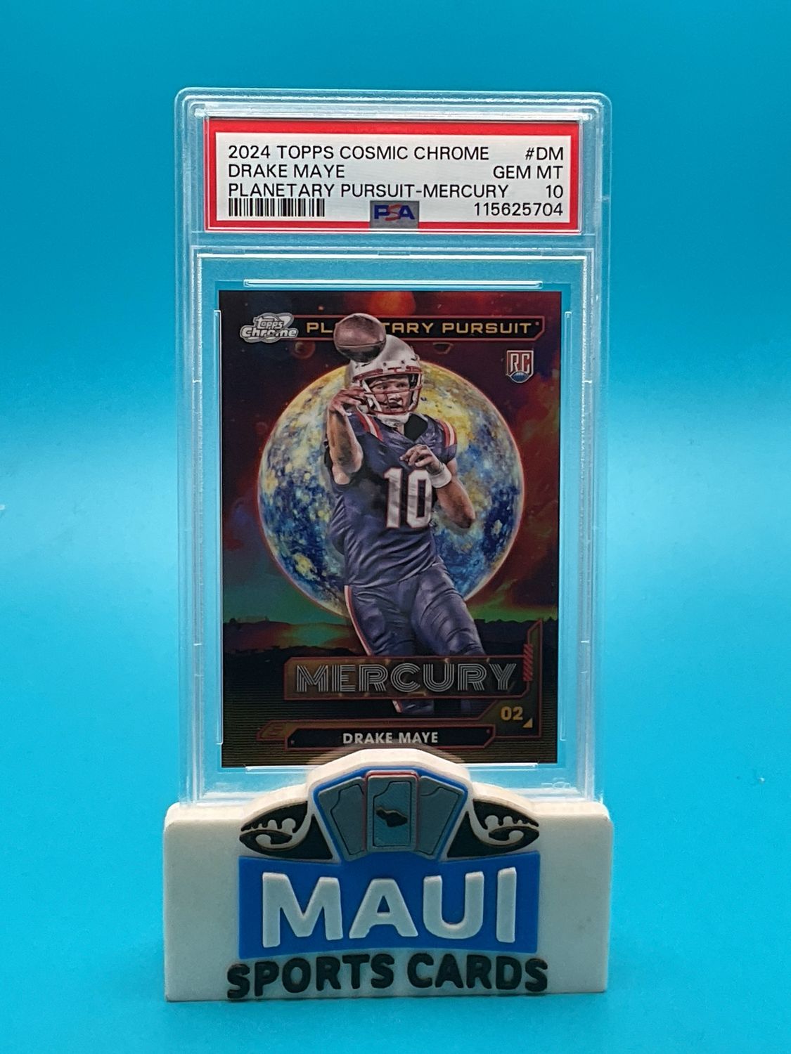 2024 Topps Cosmic Chrome Planetary Pursuit Mercury #PPM-DM Drake Maye PSA 10