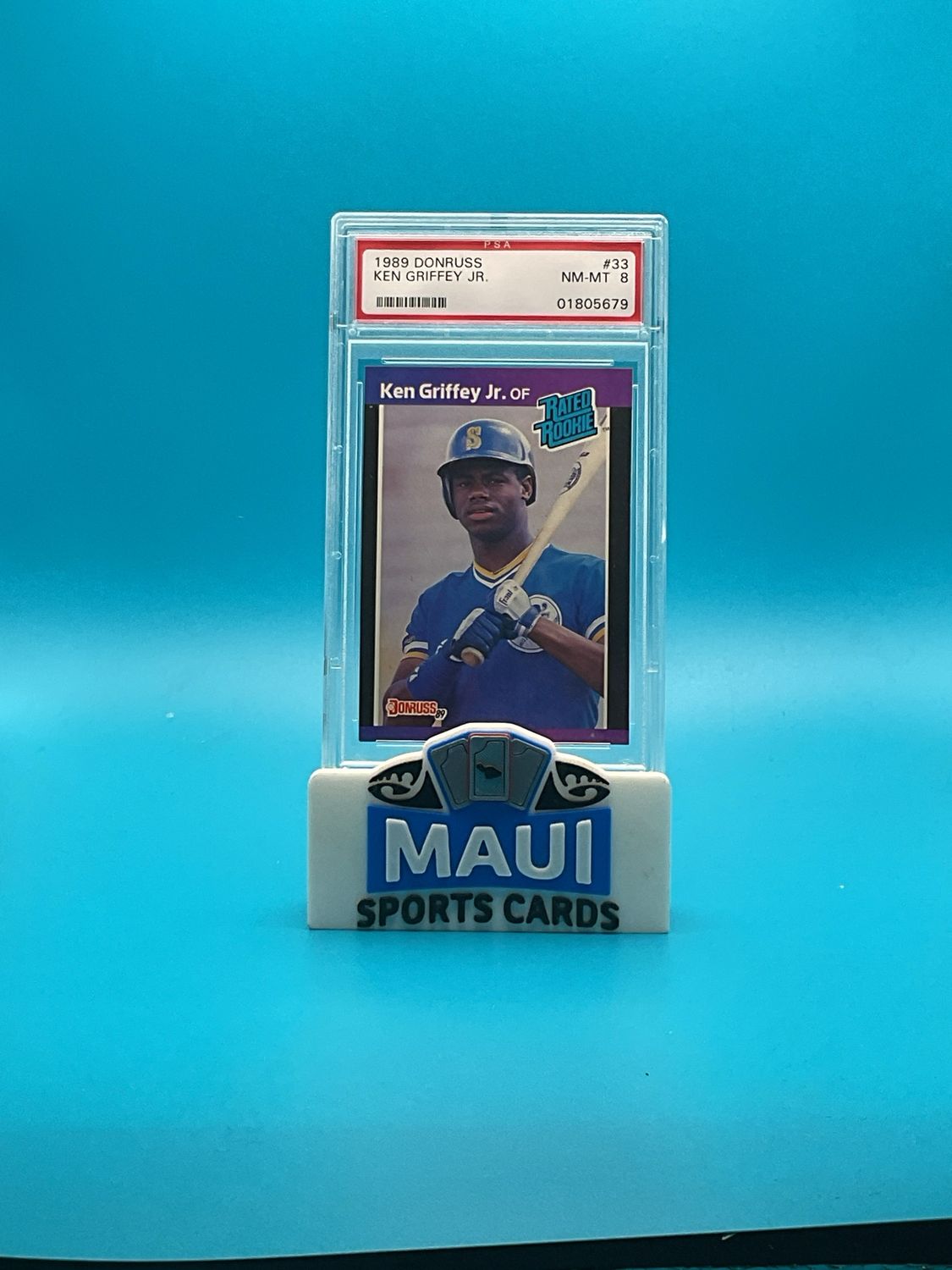 1989 Donruss #33 Ken Griffey Jr. Rookie PSA 8