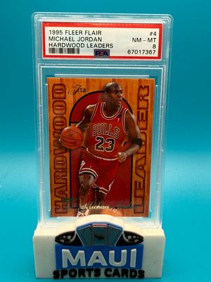 1995 Fleer Flair Hardwood Leaders #4 Michael Jordan PSA 8