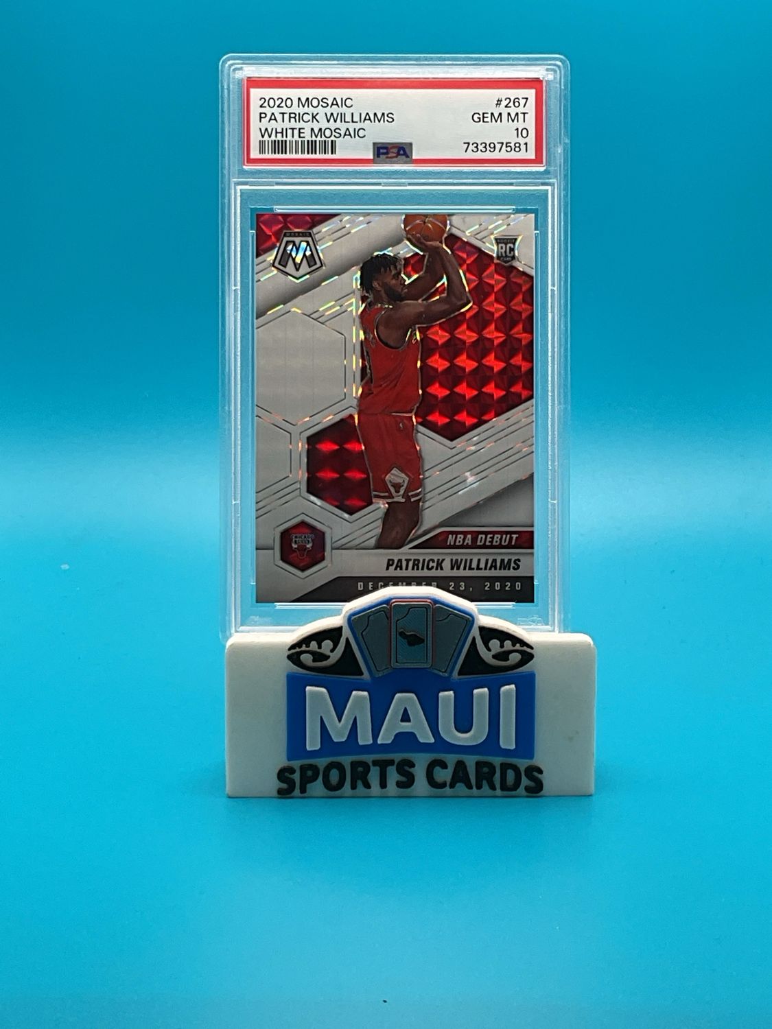 2020 Mosaic White Mosaic #267 /25 Patrick Williams PSA 10