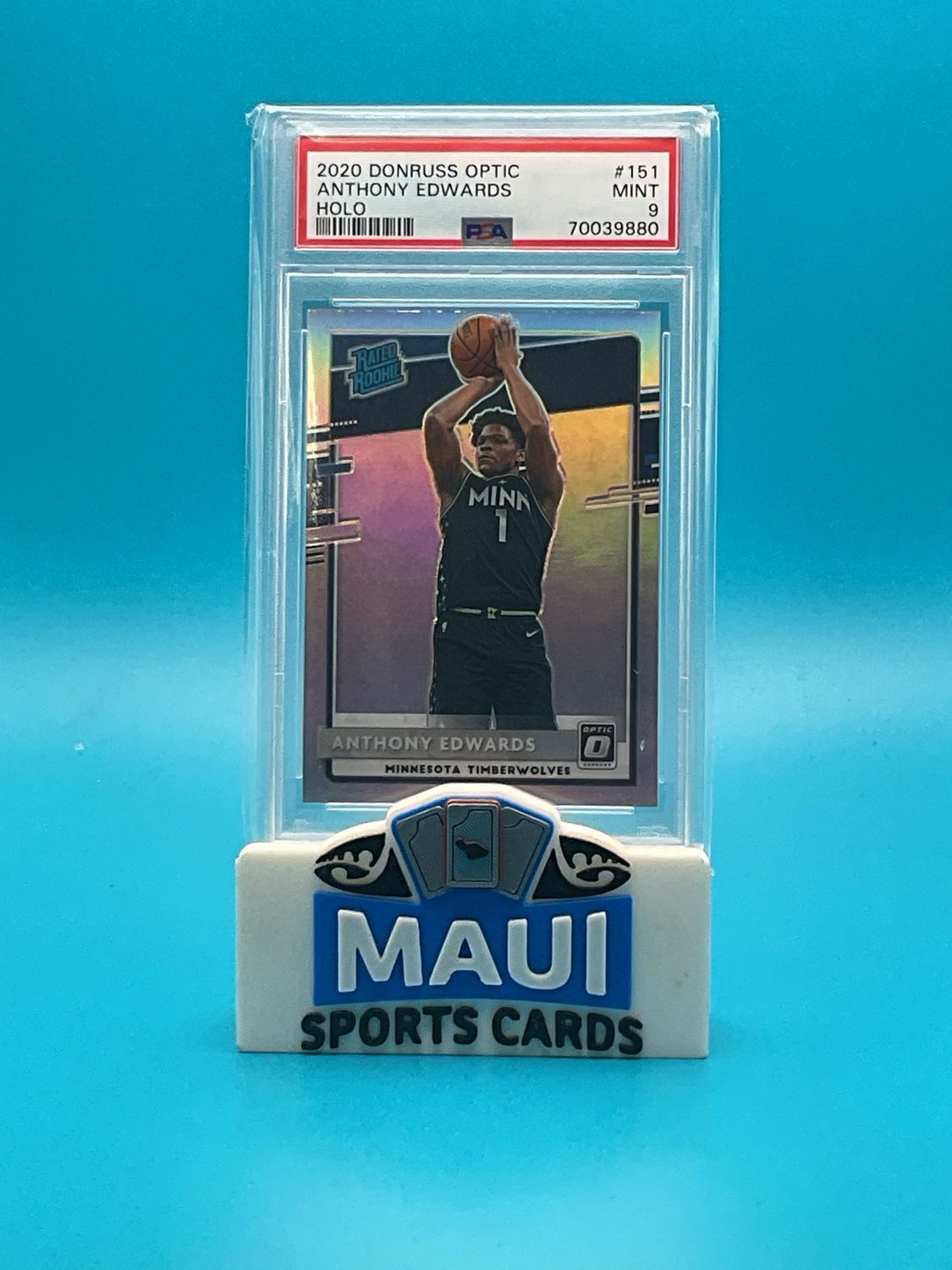 2020 Donruss Optic Holo #151 Anthony Edwards PSA 9