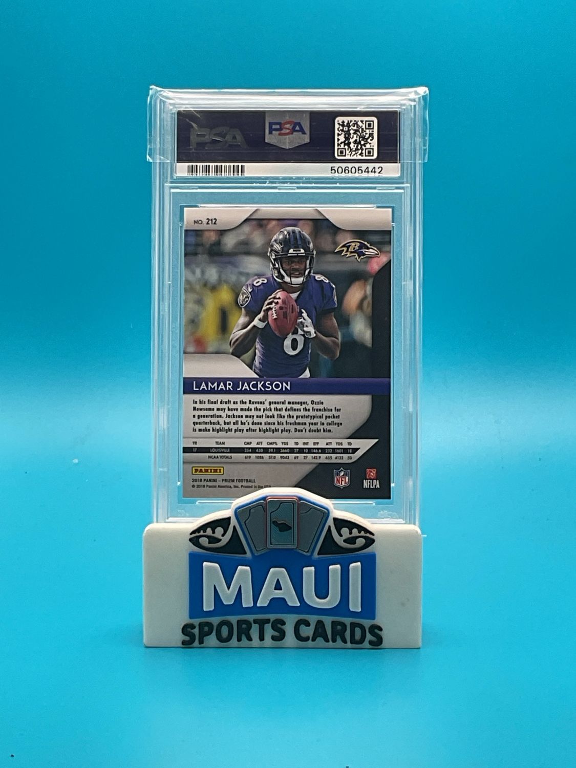 2018 Panini Prizm #212 Lamar Jackson PSA 9