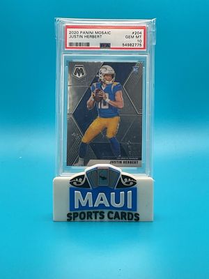 2020 Panini Mosaic #204 Justin Herbert PSA 10