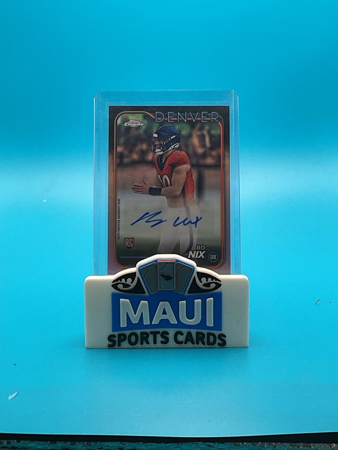 2024 Topps Chrome - Rookie Refractor #206 Bo Nix Auto