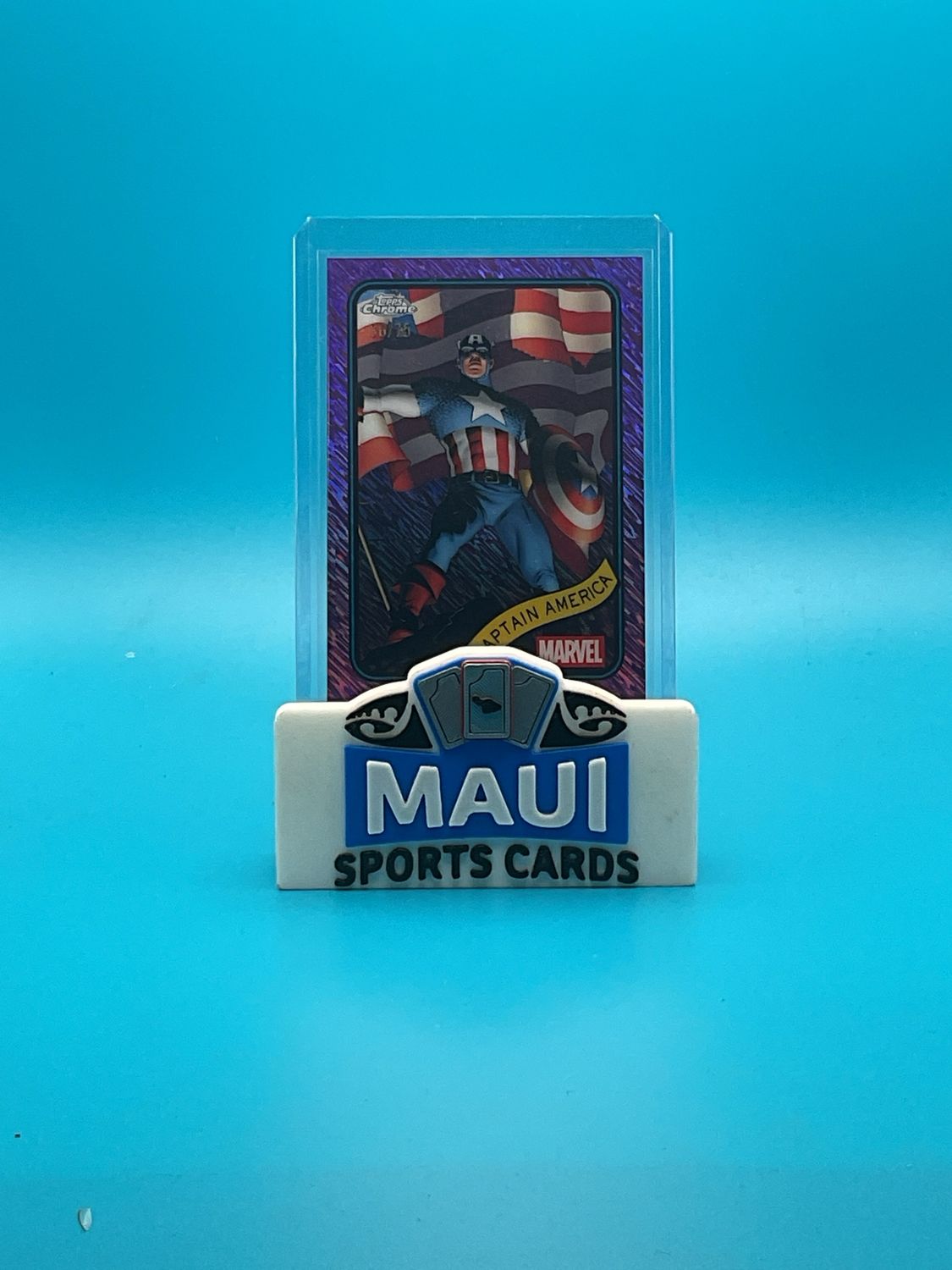 2025 Topps Chrome Marvel Purple #185 /75 Captain America
