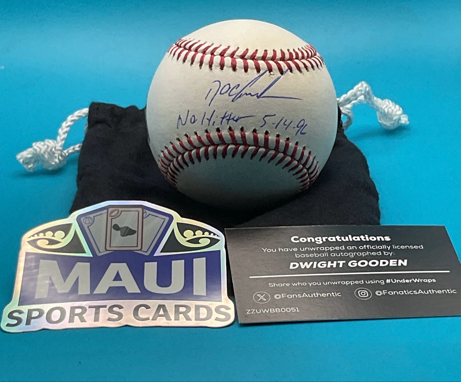 Dwight “Doc” Gooden Fanatics Authentic Inscribed No Hitter Autographed Baseball