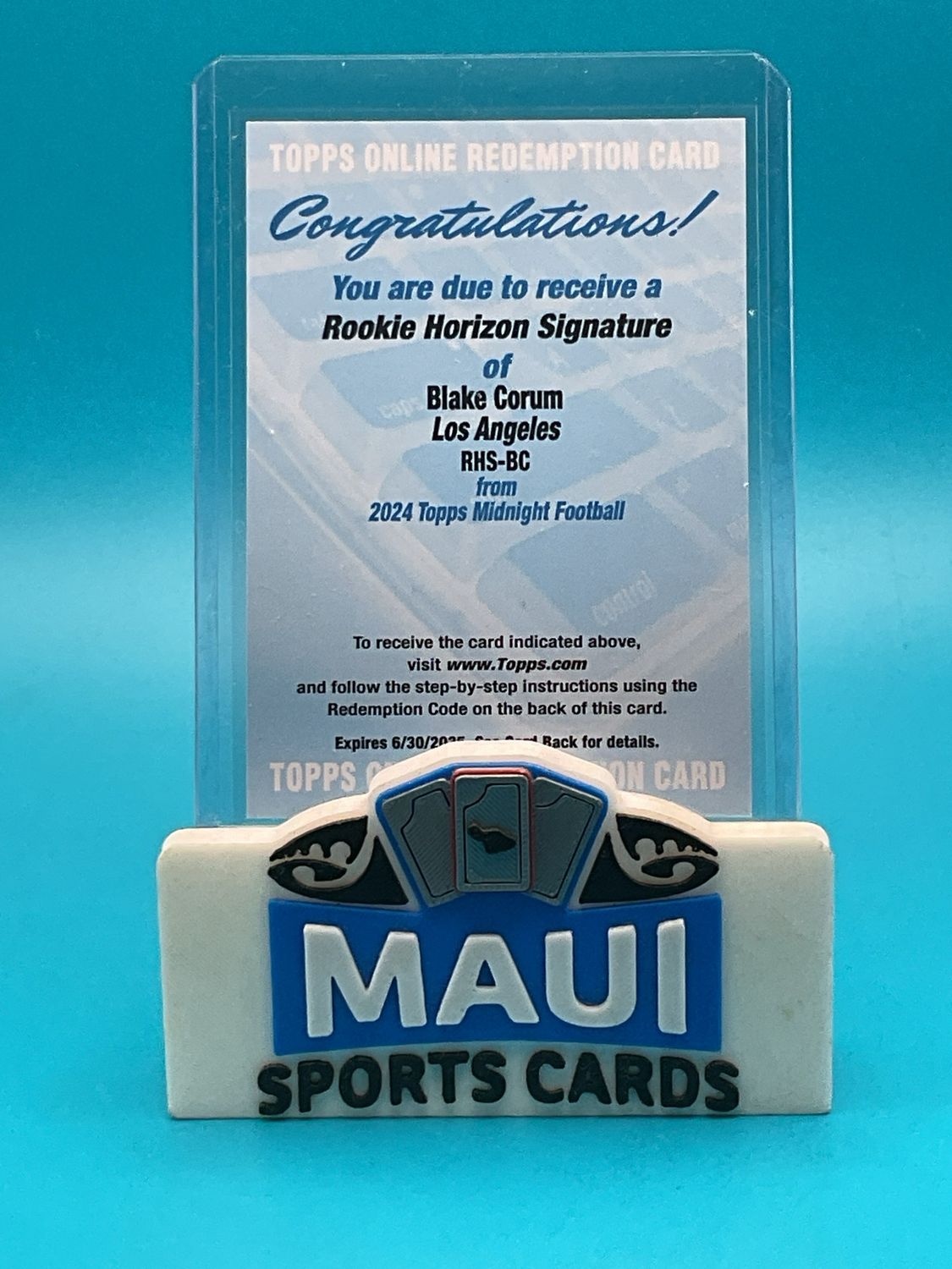 Topps Online Redemption Card Rookie Horizon #RHS-BC Blake Corum Auto