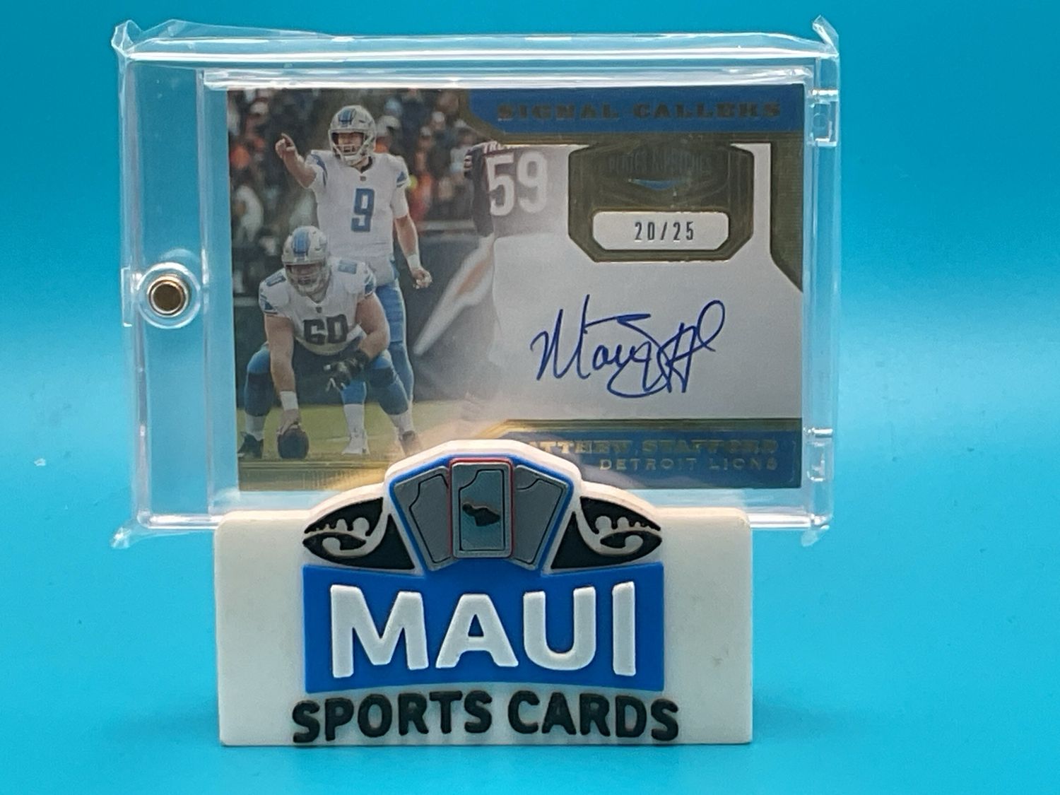 2019 Panini Plates and Patches Signal-Callers /25 Matthew Stafford Auto