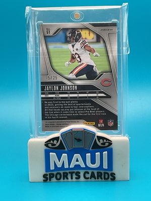 2024 Panini Prizm Blue Shimmer #51 /25 Jaylon Johnson Auto