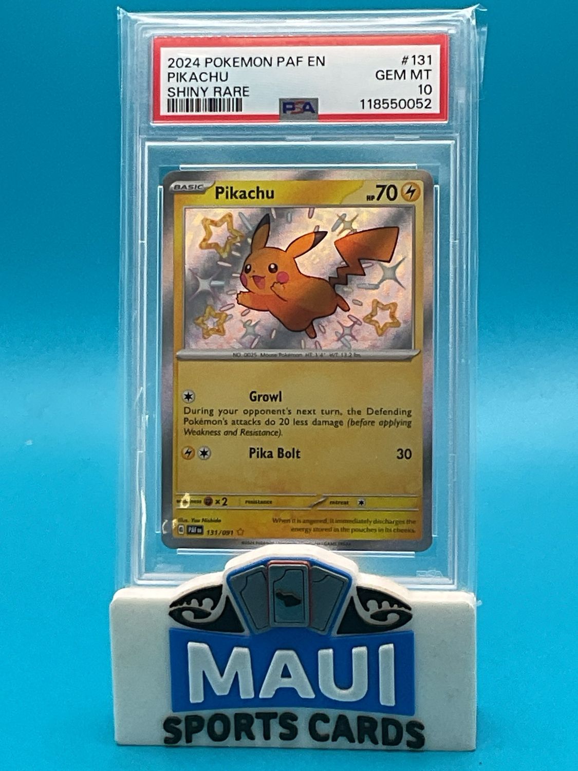2024 Pokemon Paldean Fates Shiny Rare #131 Pikachu PSA 10