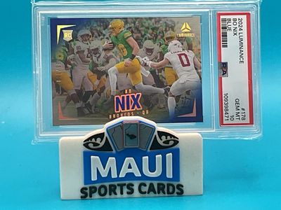2024 Luminance Blue #178 /150 Bo Nix PSA 10