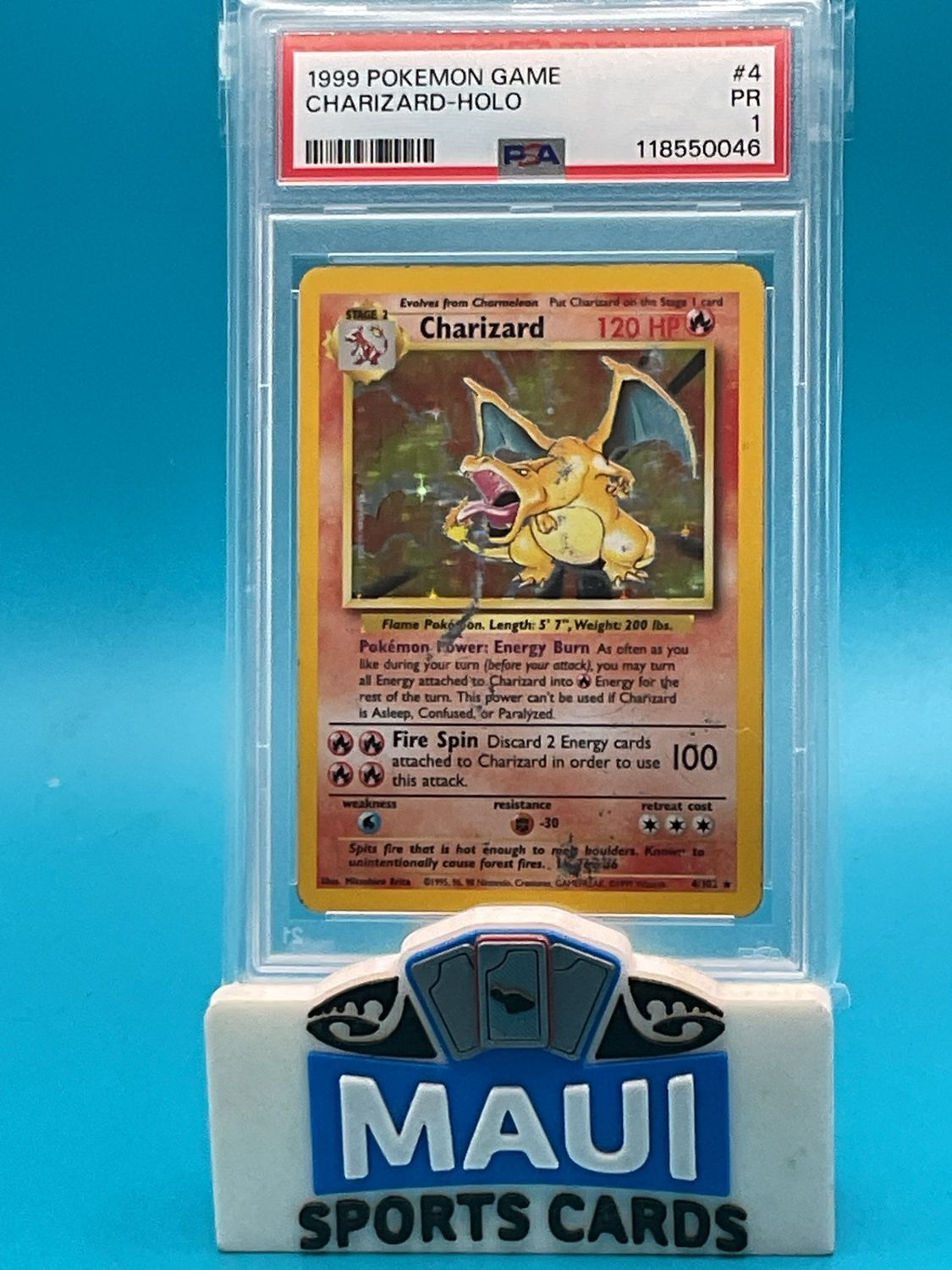 1991 Pokemon Base Set #4 Holo Charizard PSA 1