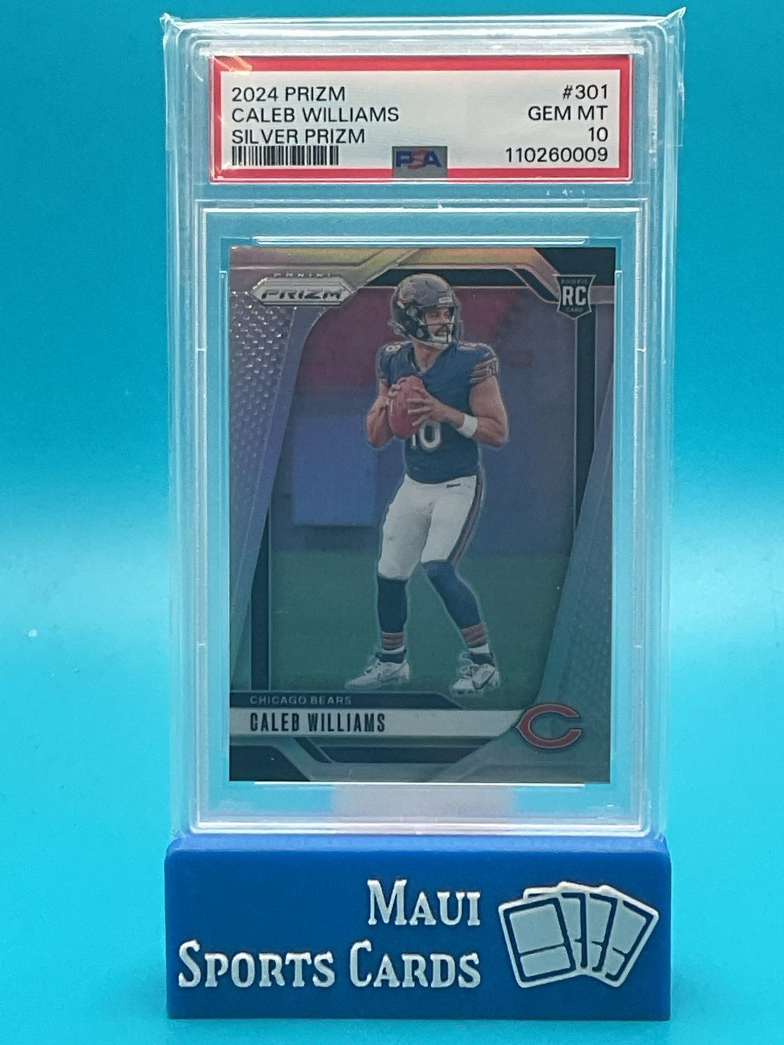 2024 Panini Prizm Silver Prizm #301 Caleb Williams PSA 10