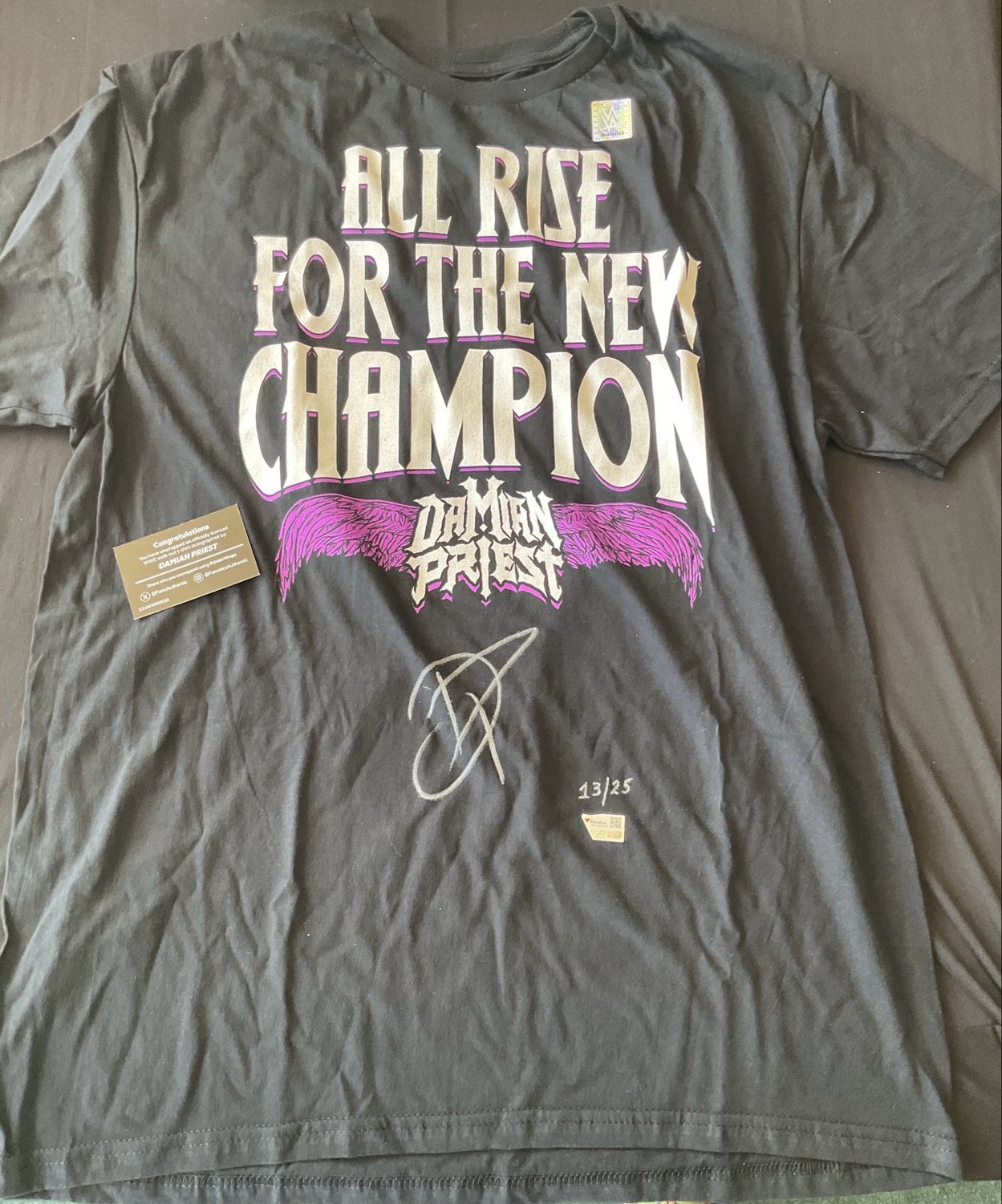 Fanatics Under Wraps WWE Damien Priest Autographed Shirt /25