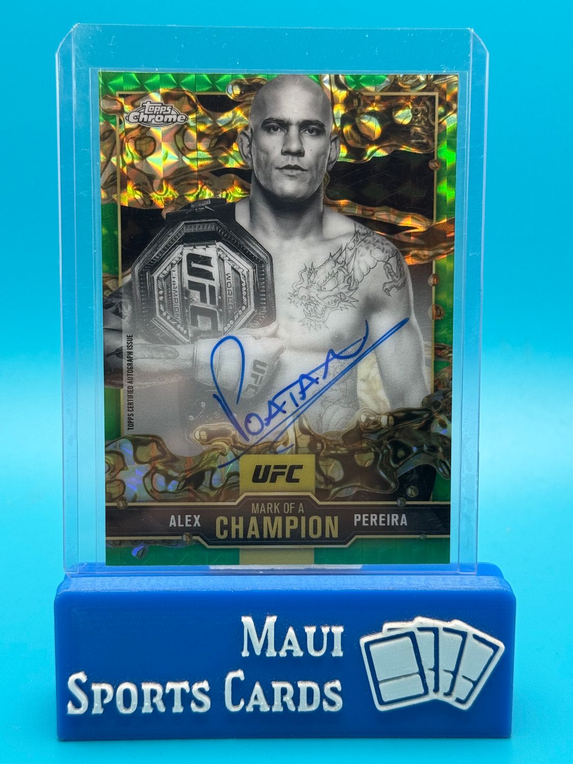 2025 Topps Chrome Mark of a Champion 17/99 Alex Pereira #MOC-AP Auto