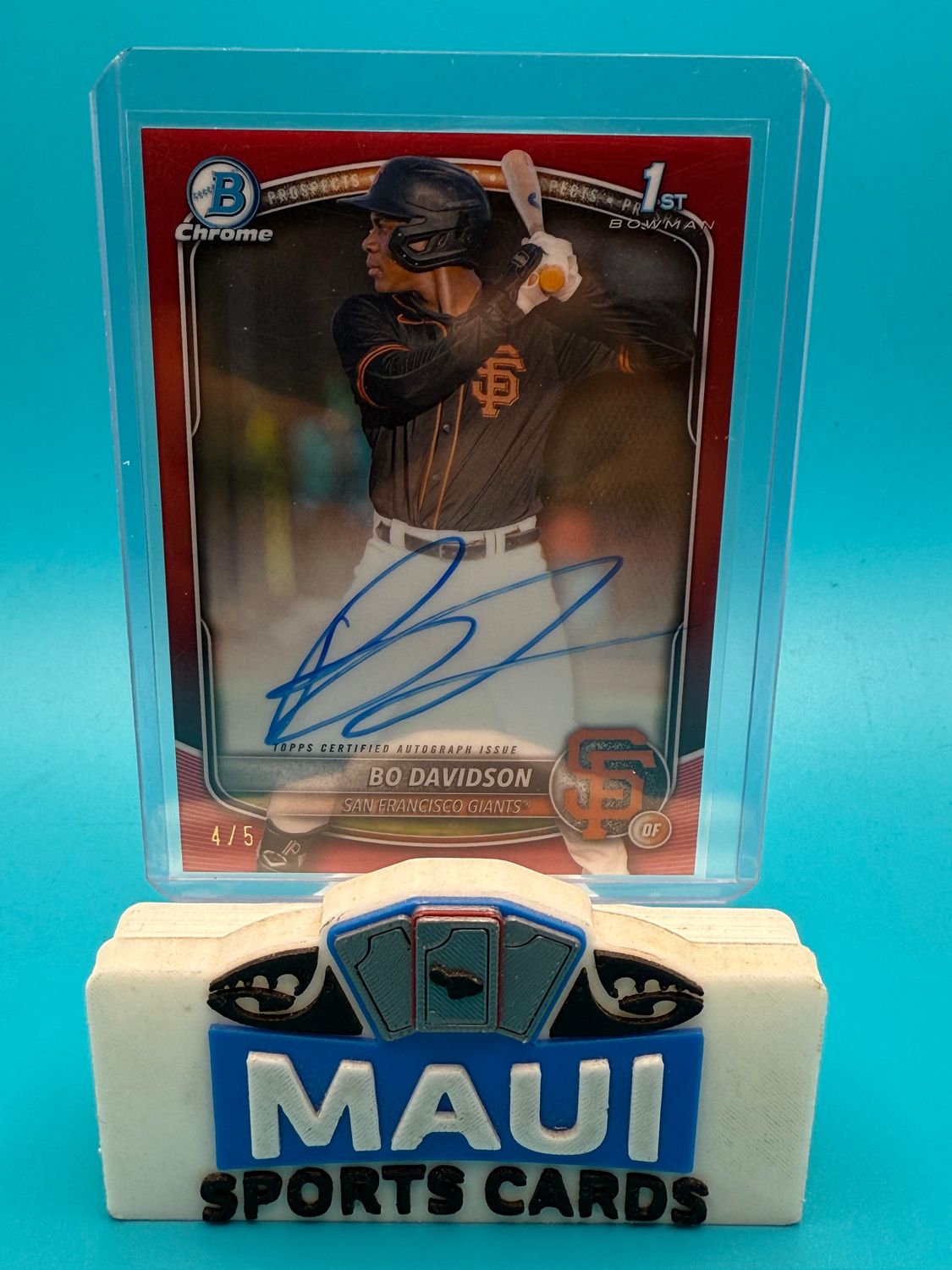 2025 Bowman Chrome Red Refractor 4/5 Bo Davidson #CPA-BD Auto