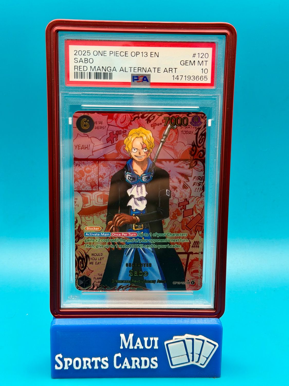 One Piece Red OP13 Red Manga Sabo #120 PSA 10