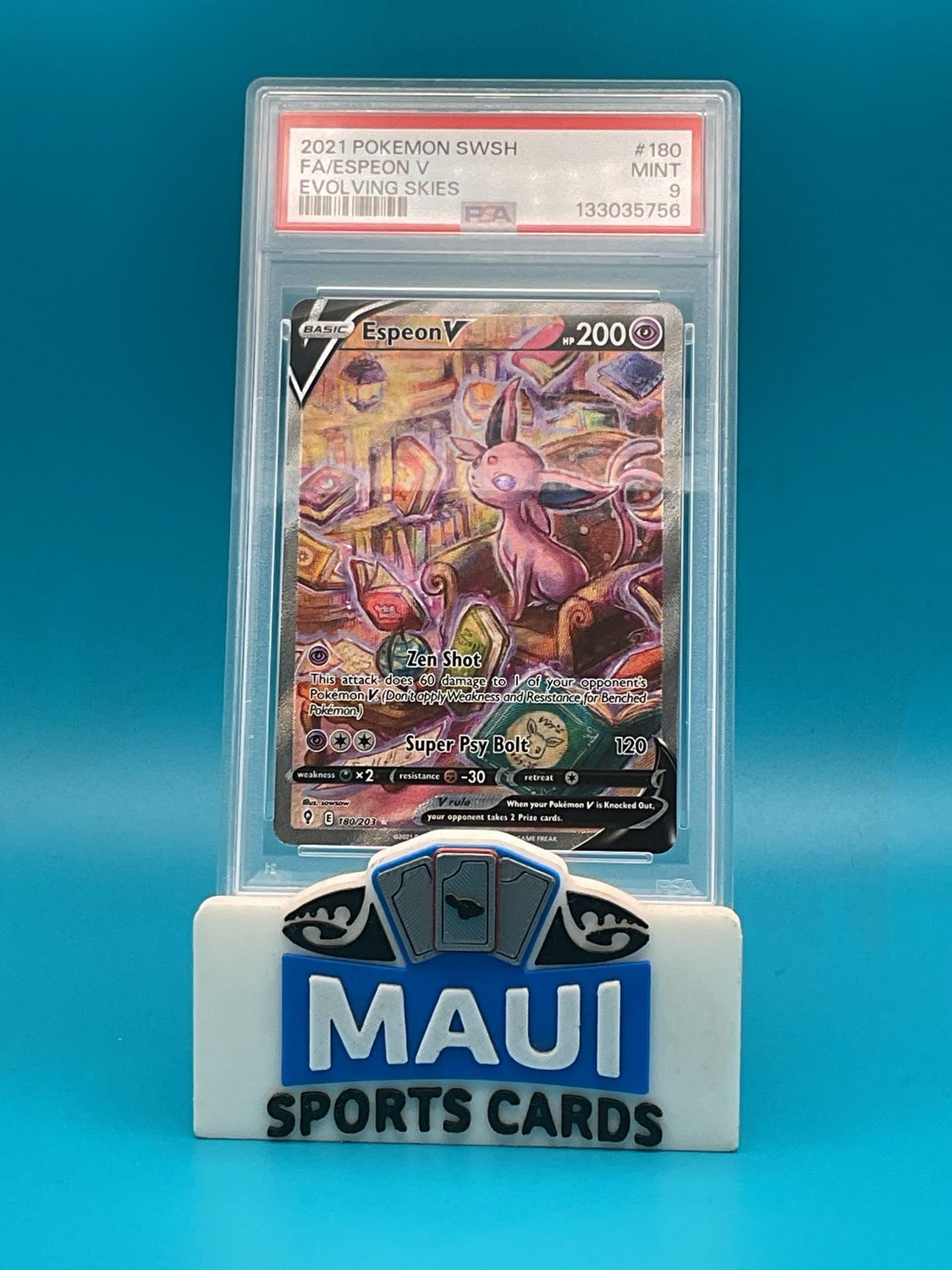 Pokemon Espeon V #180 PSA 9