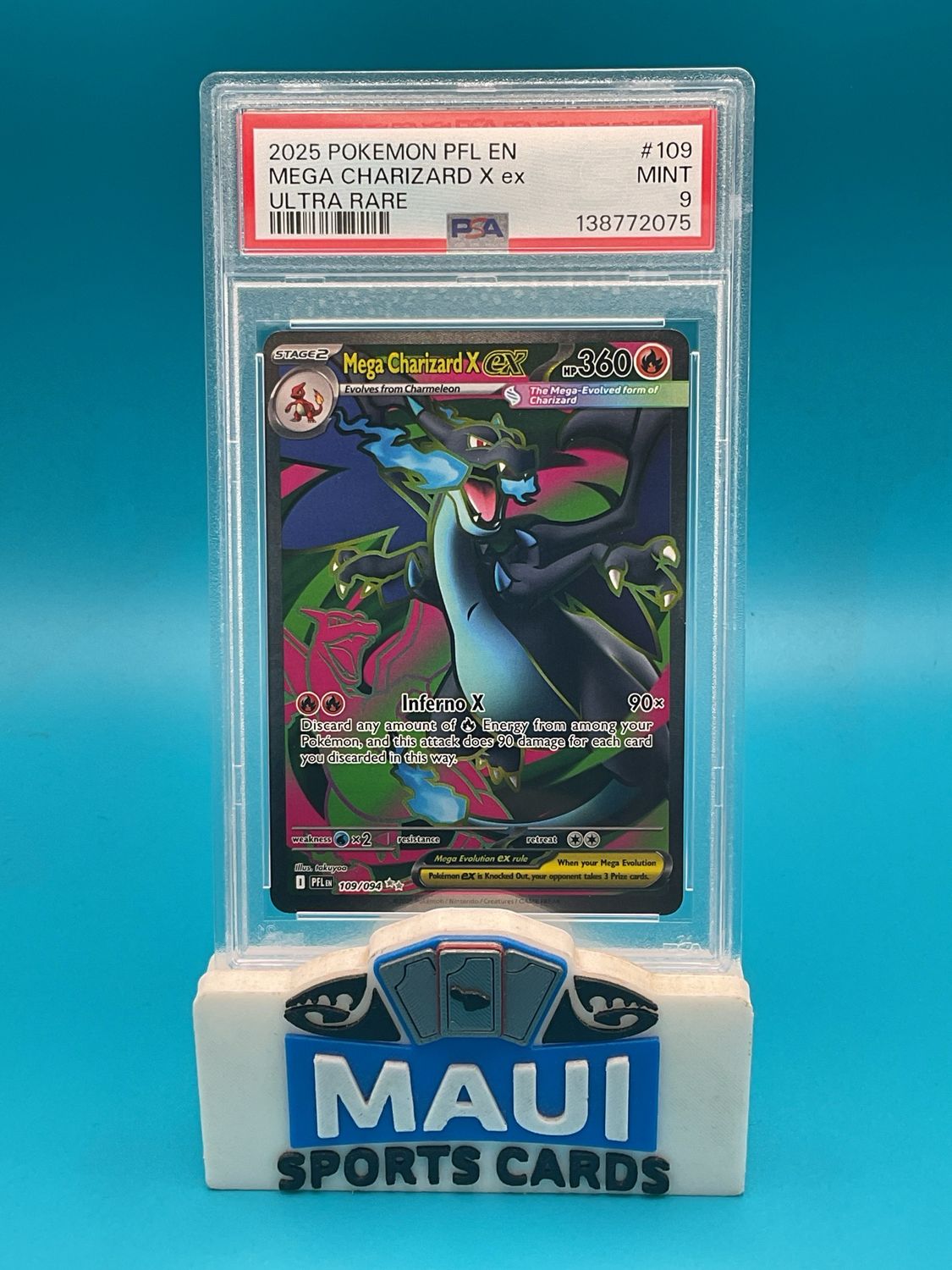 Pokemon Mega Charizard X EX #109 PSA 9