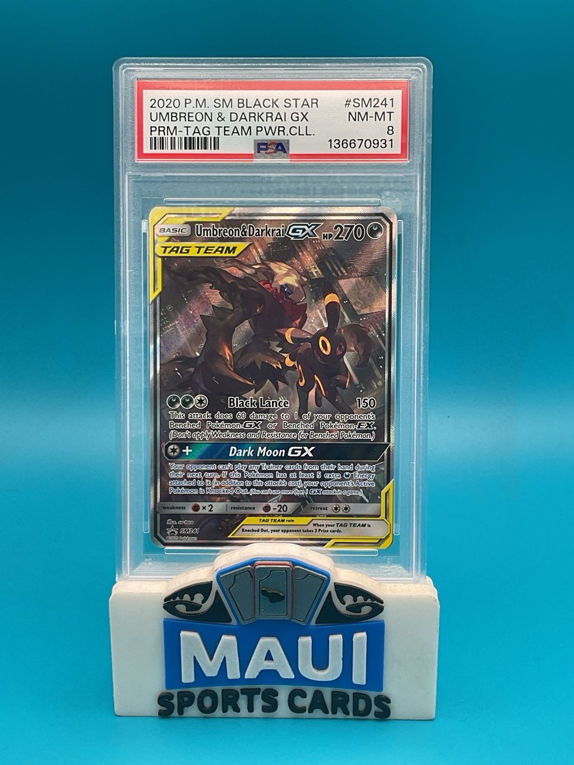 Pokemon Umbreon &amp; Darkrai GX Tagteam #SM241