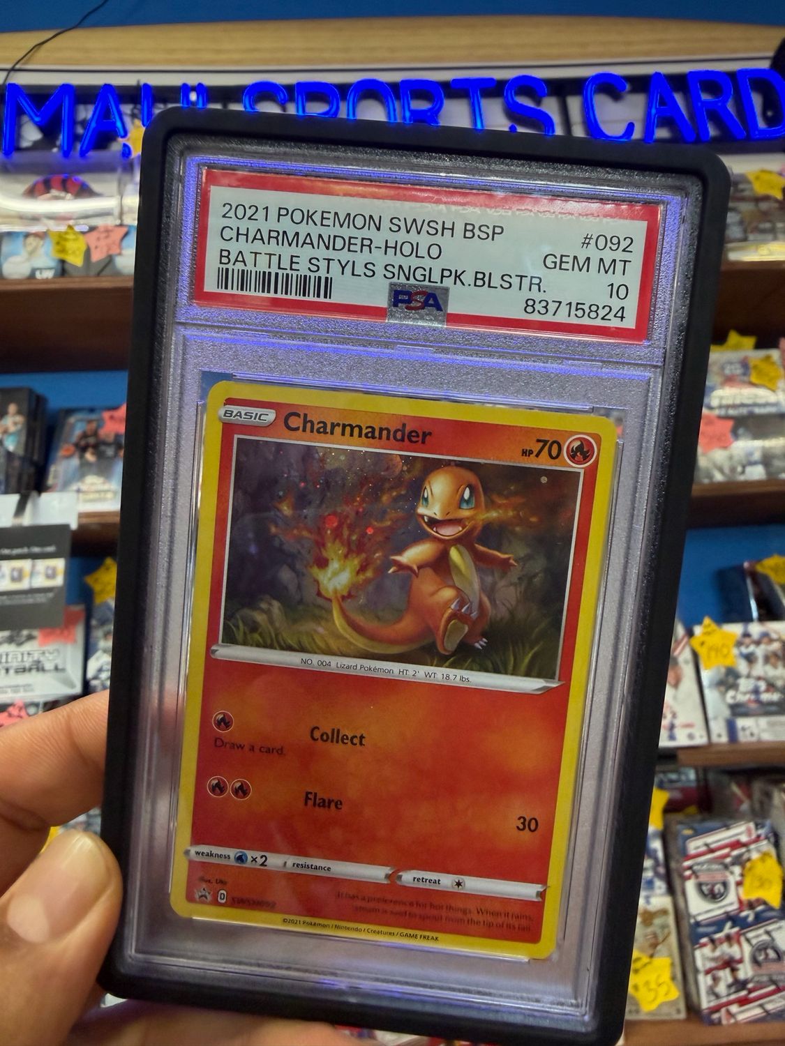 Pokemom Battle Styles Charmander Holo #092 PSA 10
