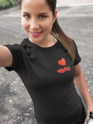VSDG Herz Girlie Shirt (schwarz)